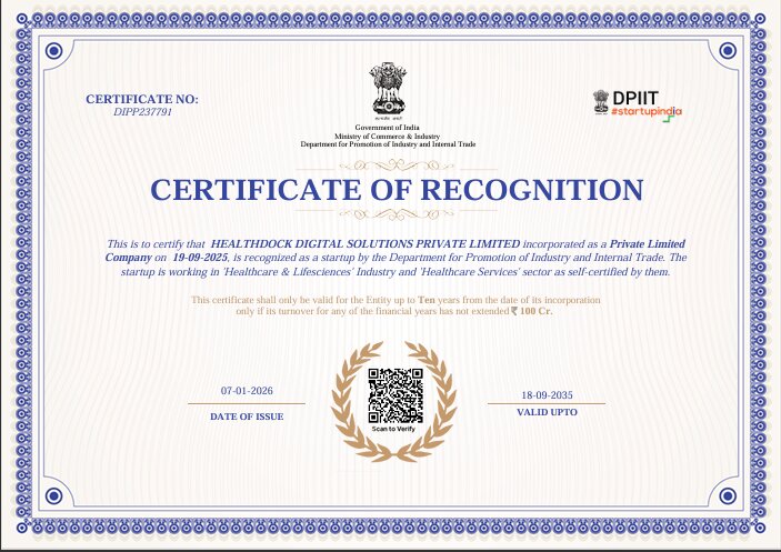 DPIIT Certificate
